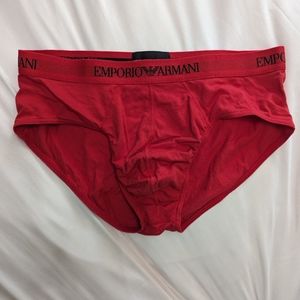 Emporio Armani Briefs, Used, Red, Large